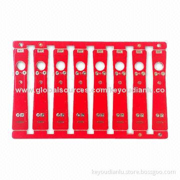 HASL LF PCB with Red Solder Mask for Electronics, 0.2-3.2mm Board Thickness